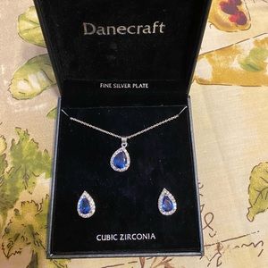Danecraft CZ Earring and Necklace Set